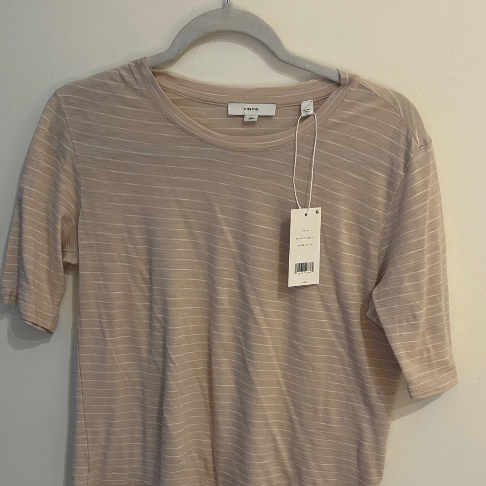 Vince Striped Pima Cotton Tee: NWT